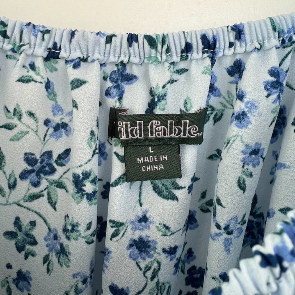 light blue floral dress - Picture 3 of 10